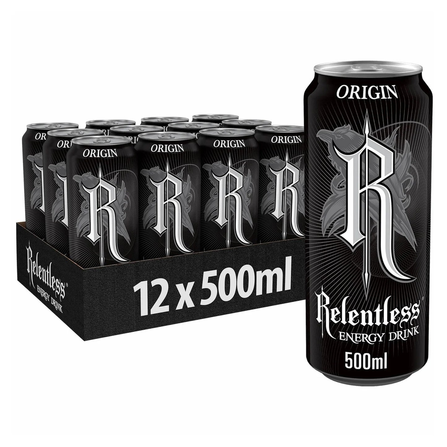 Relentless Origin Energy Drink 12 x 500ml cans