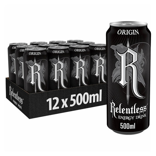 Relentless Origin Energy Drink 12 x 500ml cans