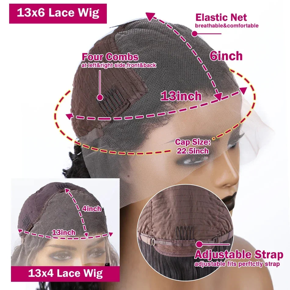 Soft deep wave wig with realistic hairline