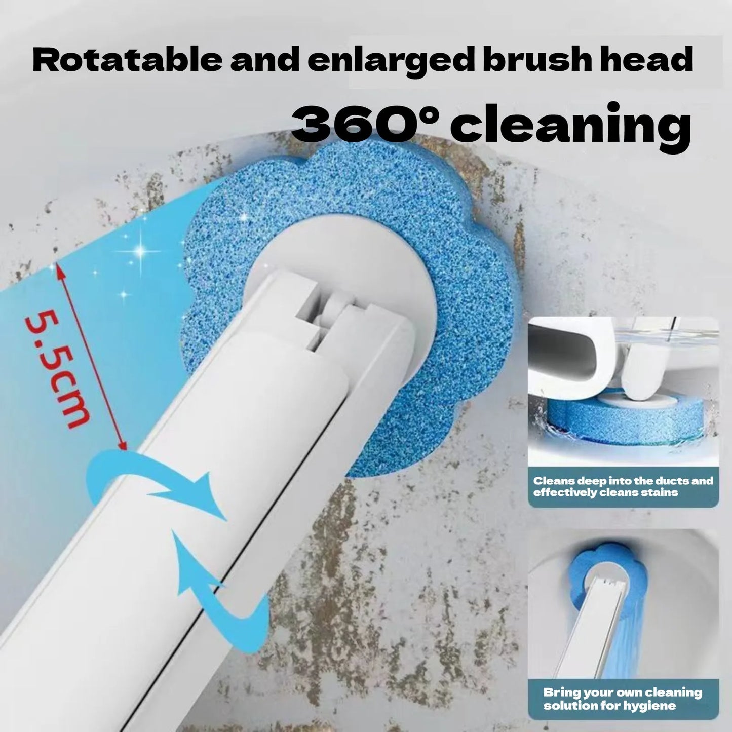 Wall mounted disposable toilet brush set