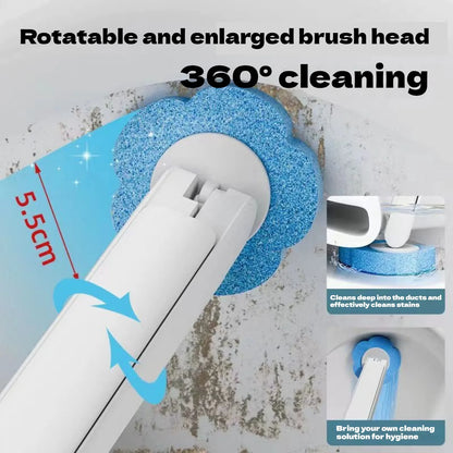 Wall mounted disposable toilet brush set