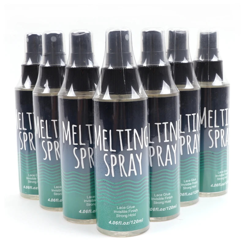 Fast drying wig melt spray for natural finish
