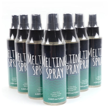 Fast drying wig melt spray for natural finish