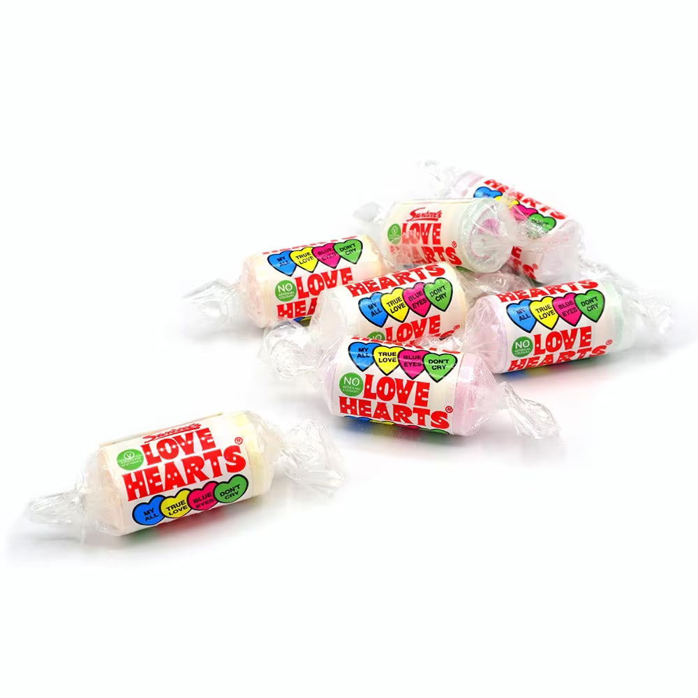 Retro sweets with iconic Love Hearts messages