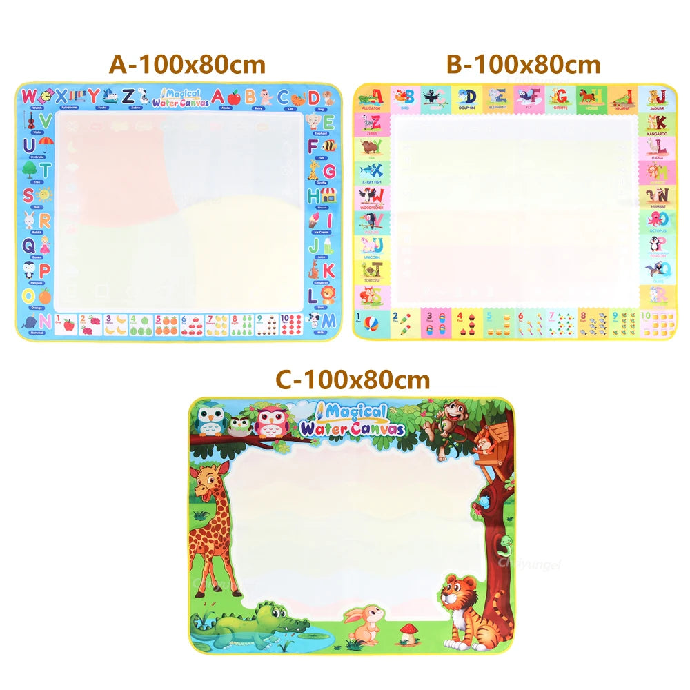 Kids magic drawing mat design B 100x80cm reusable water pen