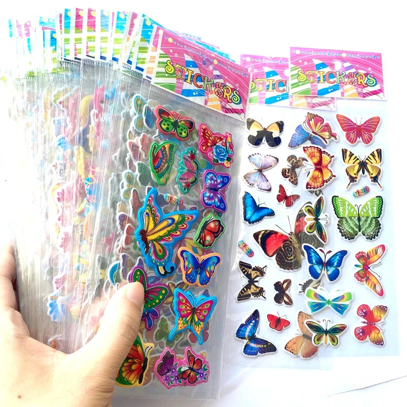 Reusable butterfly flower school reward stickers pack