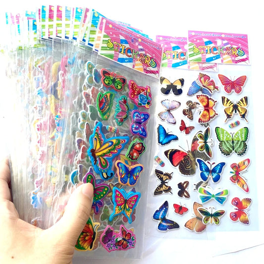 Reusable butterfly flower school reward stickers pack