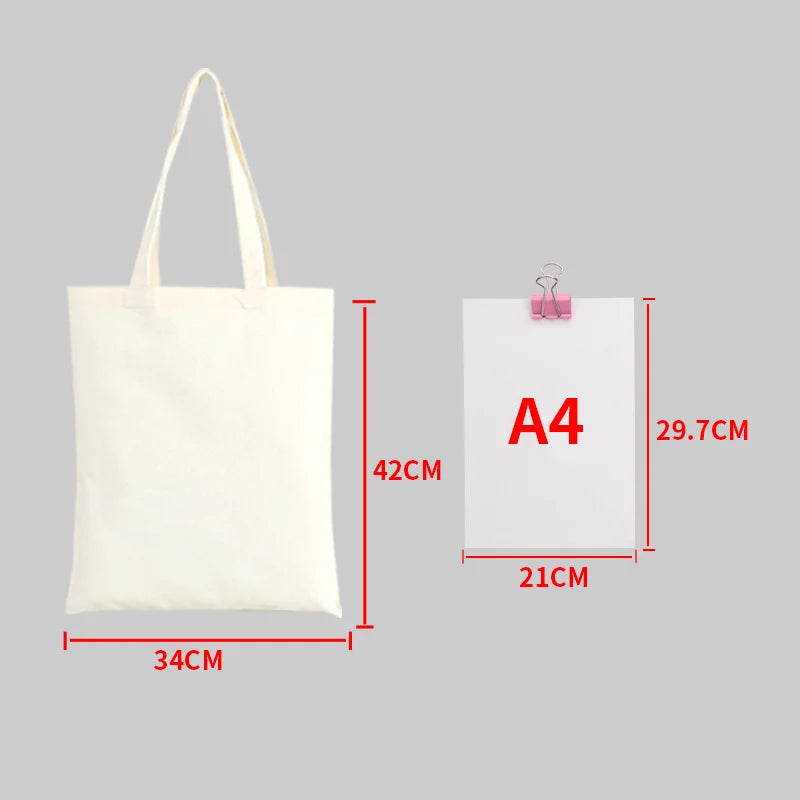 Blank reusable canvas bag for DIY artwork