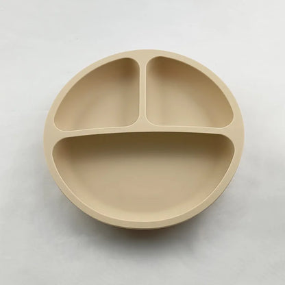 Reusable kids suction dinner plate for mealtime