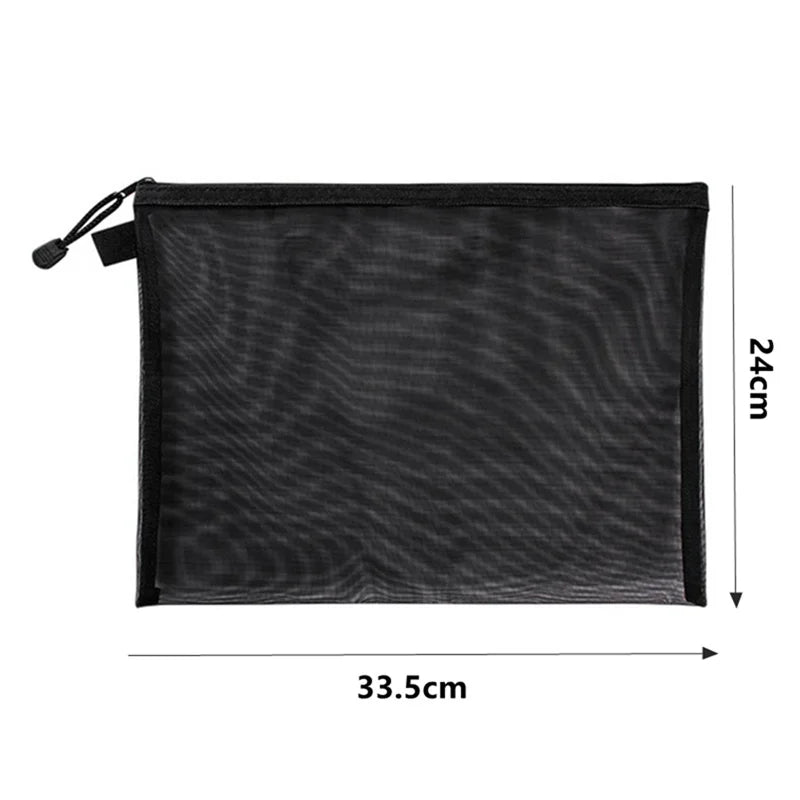 Reusable transparent mesh bag for toy storage