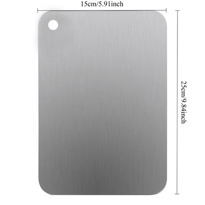 Reusable stainless steel cutting board for food preparation