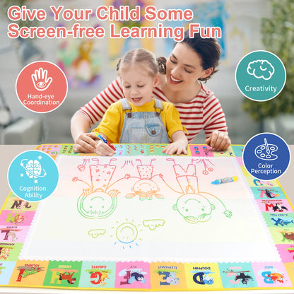 Kids drawing mat 100x80cm water doodle mat Montessori toy