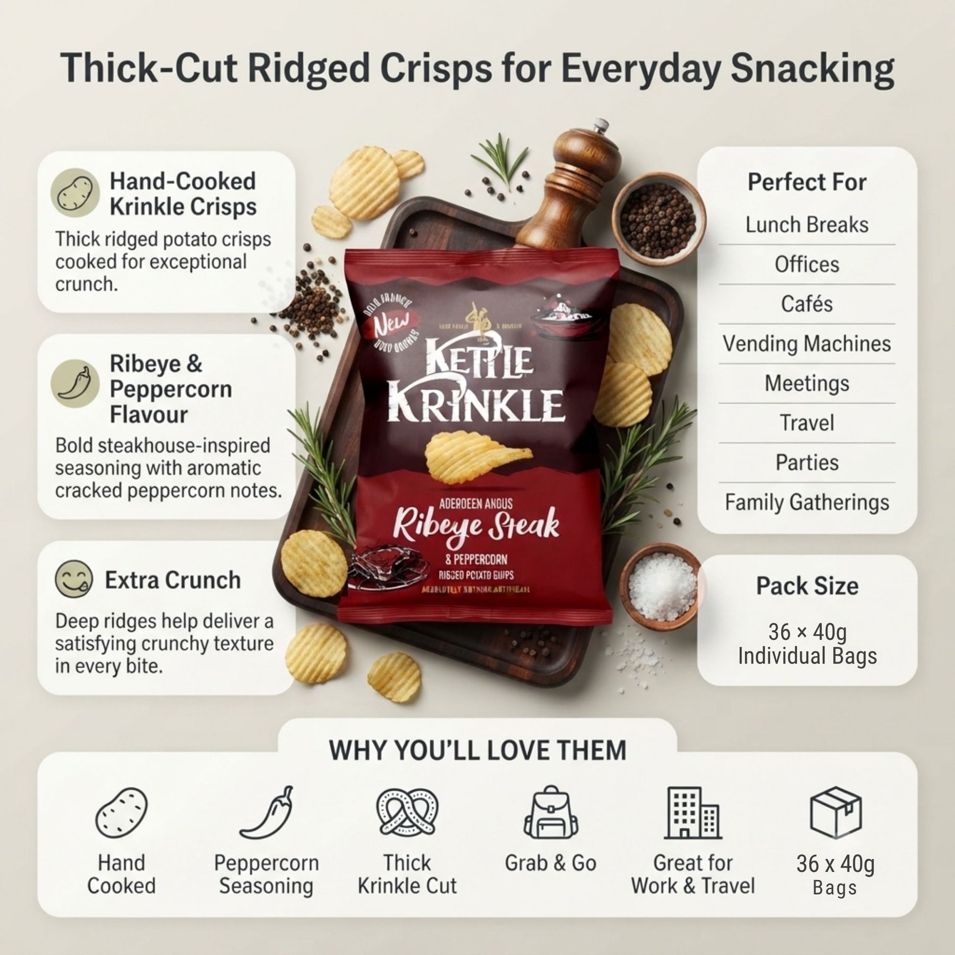 Thick-cut Krinkle potato chips
