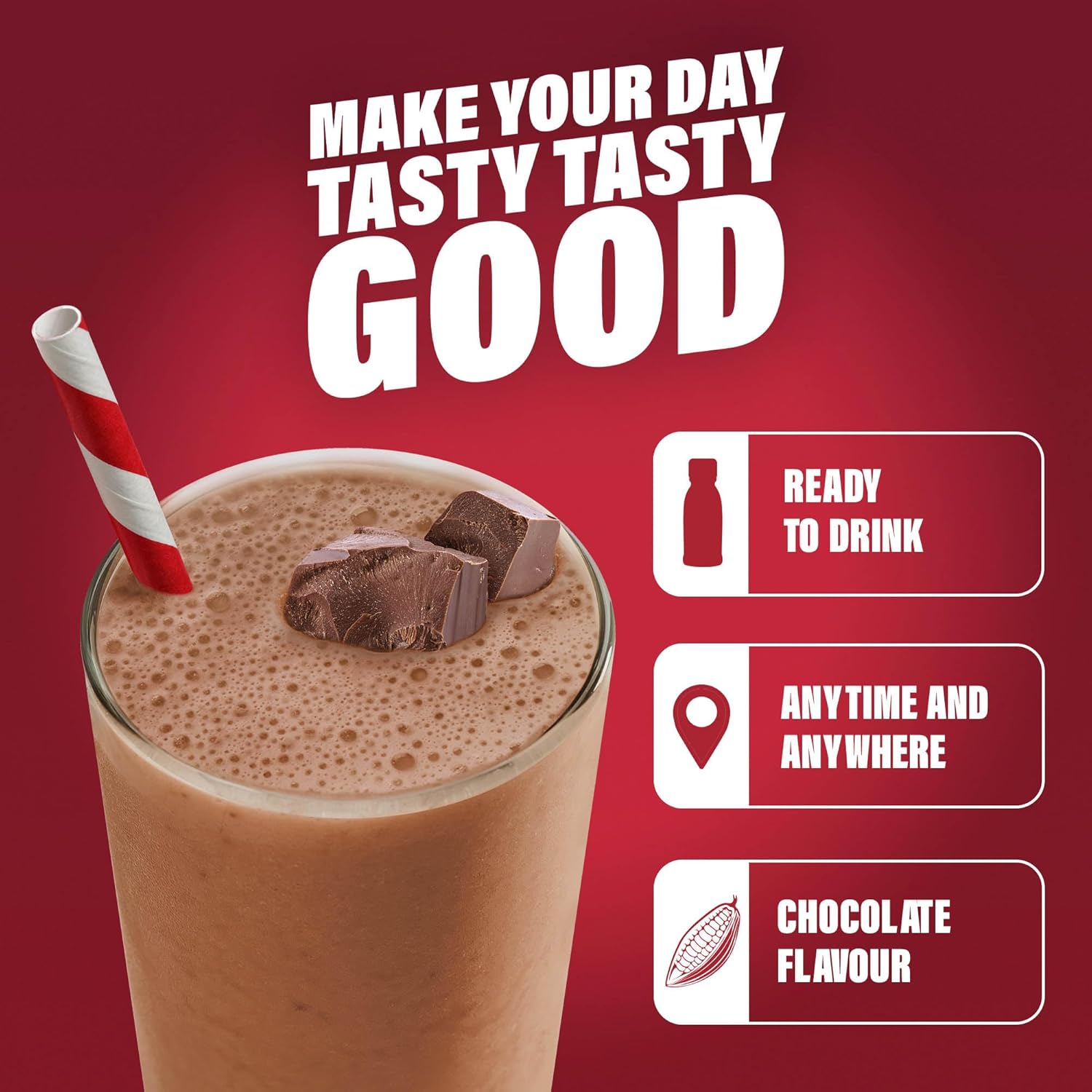 High-protein diet shake in bottles