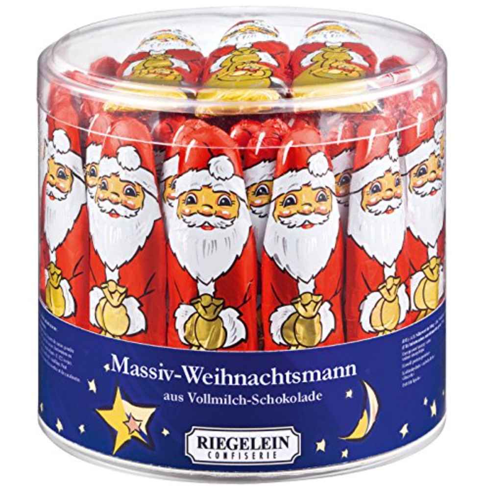 Riegelein Milk Chocolate Santa Drum 65 x 12.5g chocolates