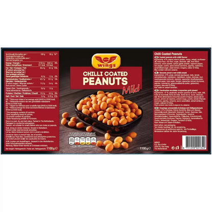 Crispy chilli coated peanuts in jar