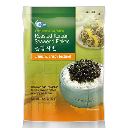 Crispy seaweed flakes made from premium Korean rock seaweed