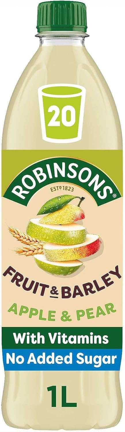 robinsons apple pear fruit and barley squash 1 litre