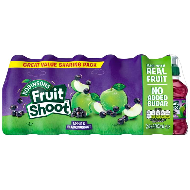 Robinsons Fruit Shoot Apple & Blackcurrant 24 x 200ml pack