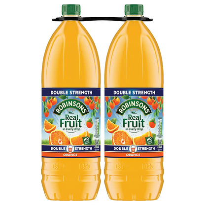 Robinsons Real Fruit Double Strength Orange Squash 2 x 1.75L bottles
