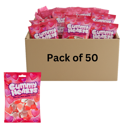 Chewy fruity heart candies for kids and adults