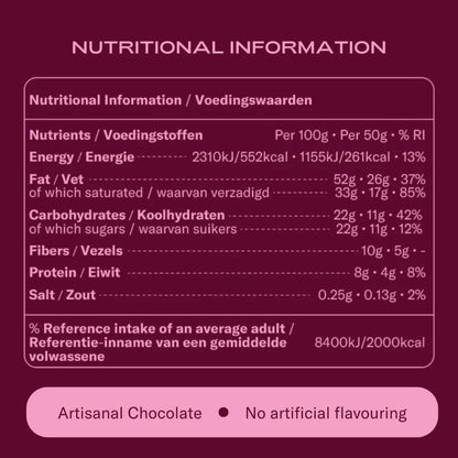 Date night chocolate with botanical ingredients maca and ginseng