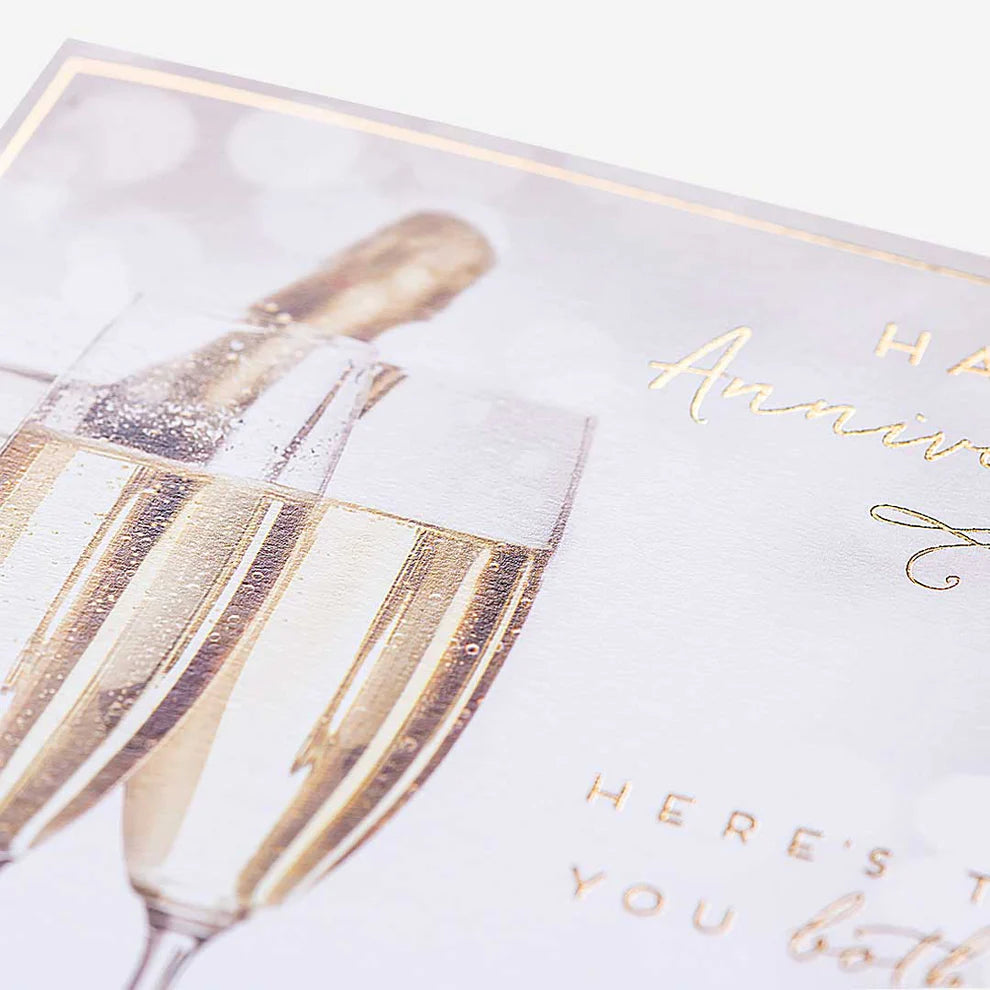 Romantic anniversary card ideal for a first wedding anniversary—thoughtful design for expressing love to a husband.