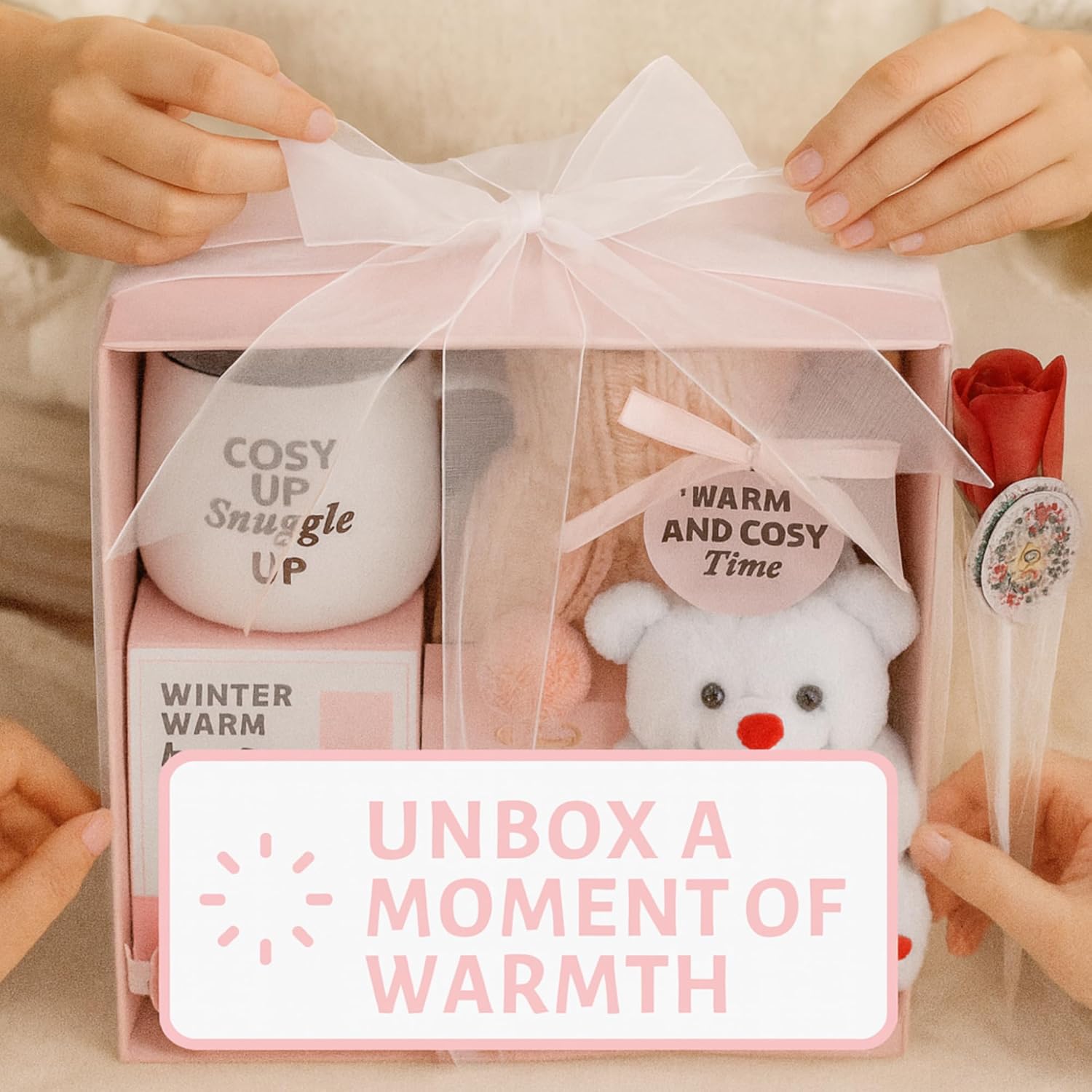 Hot water bottle and treats gift set