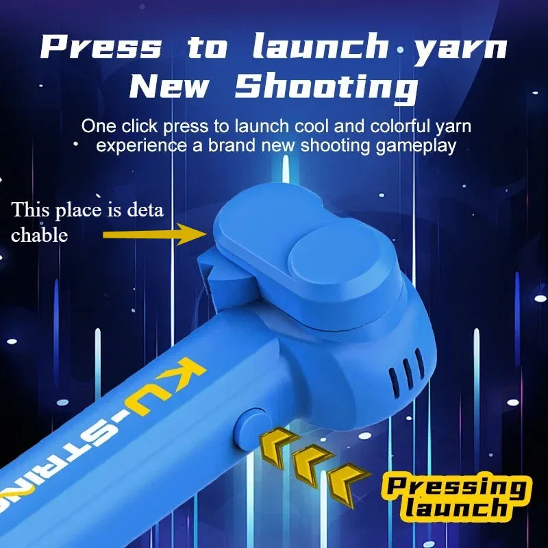 Adjustable speed glow rope launcher