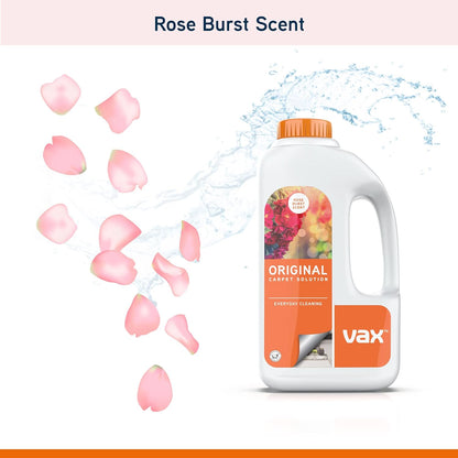 Floral-scented carpet shampoo with Rose Burst fragrance
