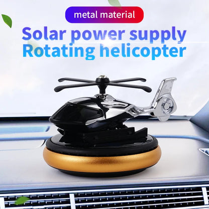 Helicopter style solar car fragrance accessory