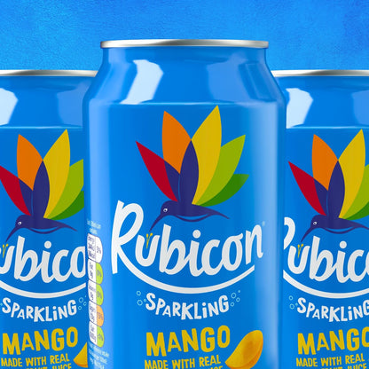 Rubicon Sparkling Mango 24 pack 330ml cans perfect for parties and refreshing occasions