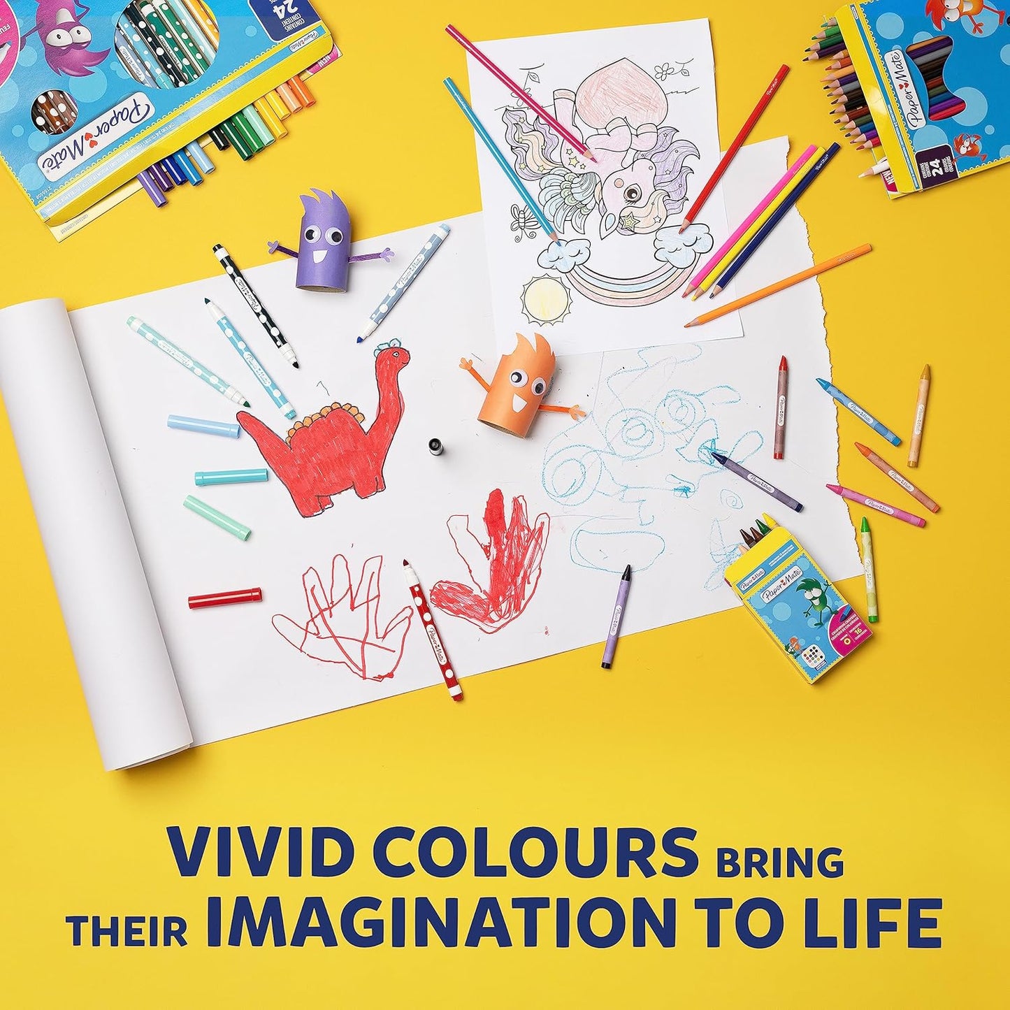 Bright and bold fibre tip pens for colouring