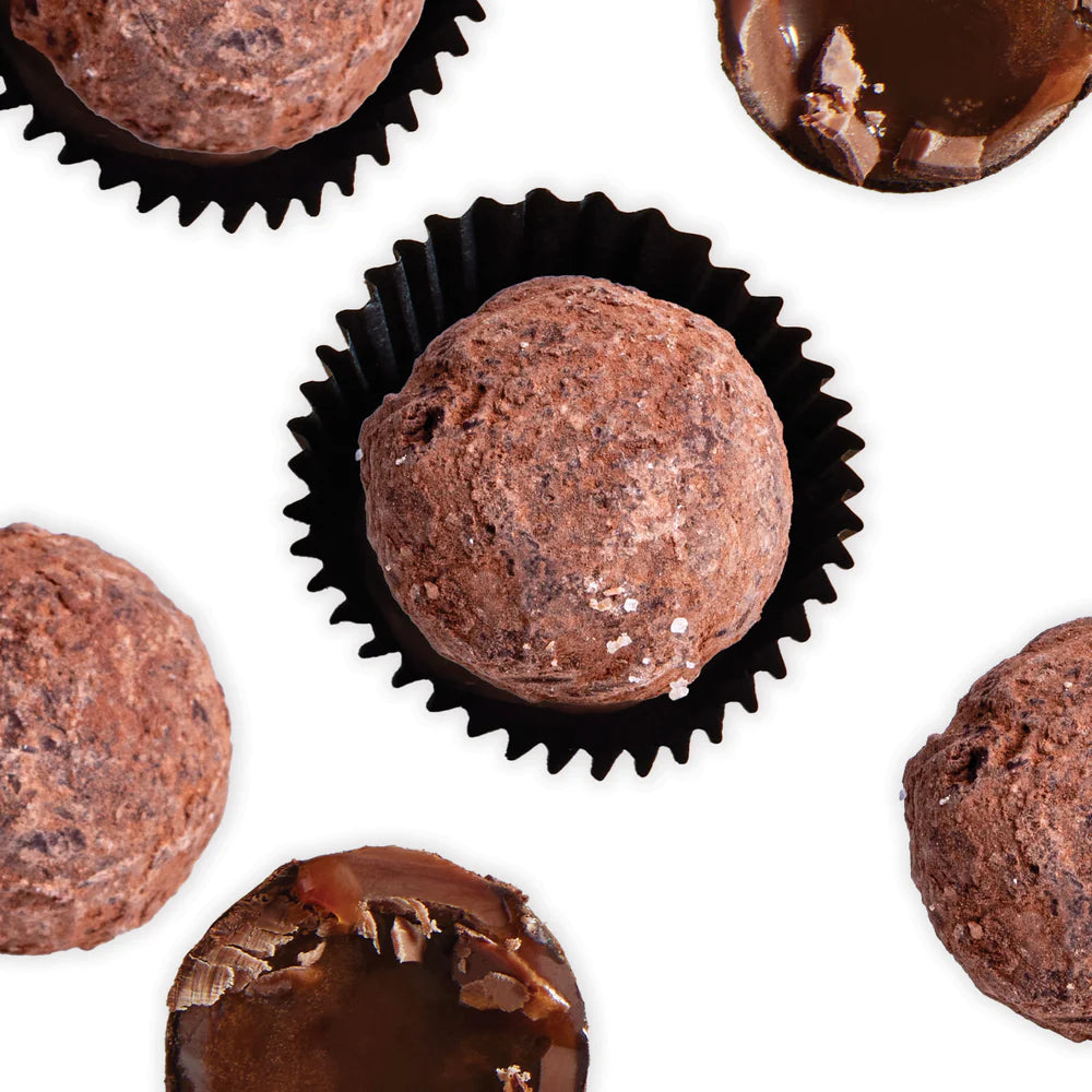 80 milk chocolate truffles with liquid caramel centres