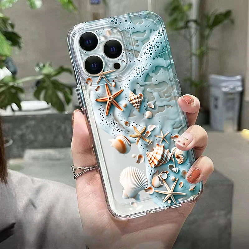 Decorative shell print Samsung Galaxy phone protection case