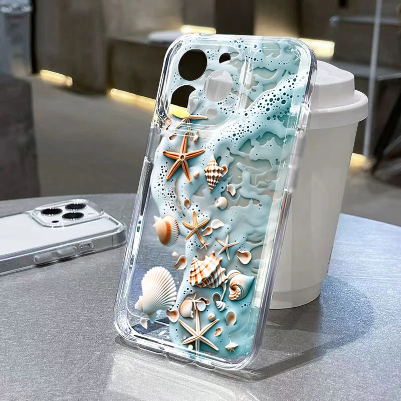 Beach themed Samsung Galaxy case with shock absorption