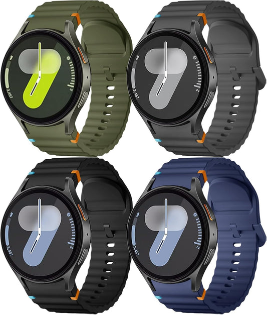 4 pack Samsung Galaxy Watch silicone sport straps 40-44mm