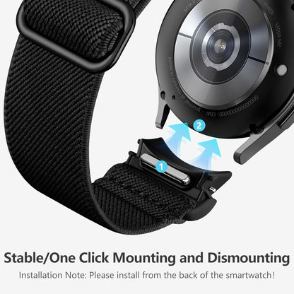 Braided stretch nylon band compatible with Galaxy Watch 7 6 5 4