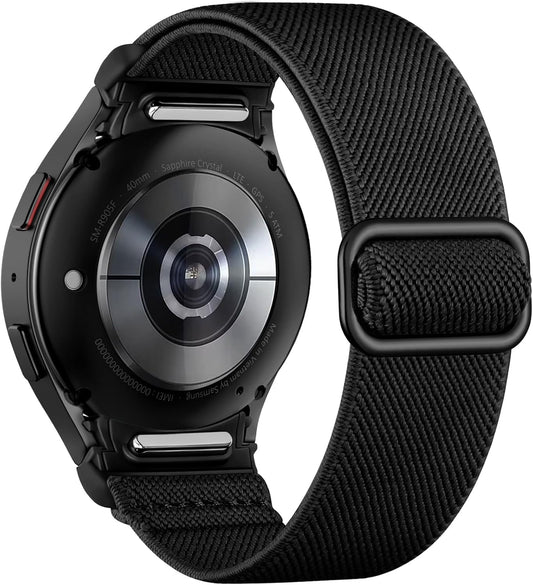 Samsung Galaxy Watch no gap elastic nylon strap black