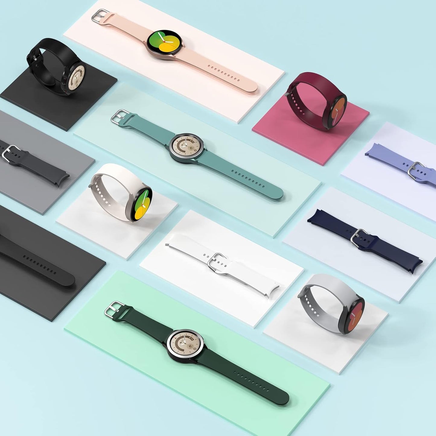 Durable Galaxy Watch straps with secure metal buckle