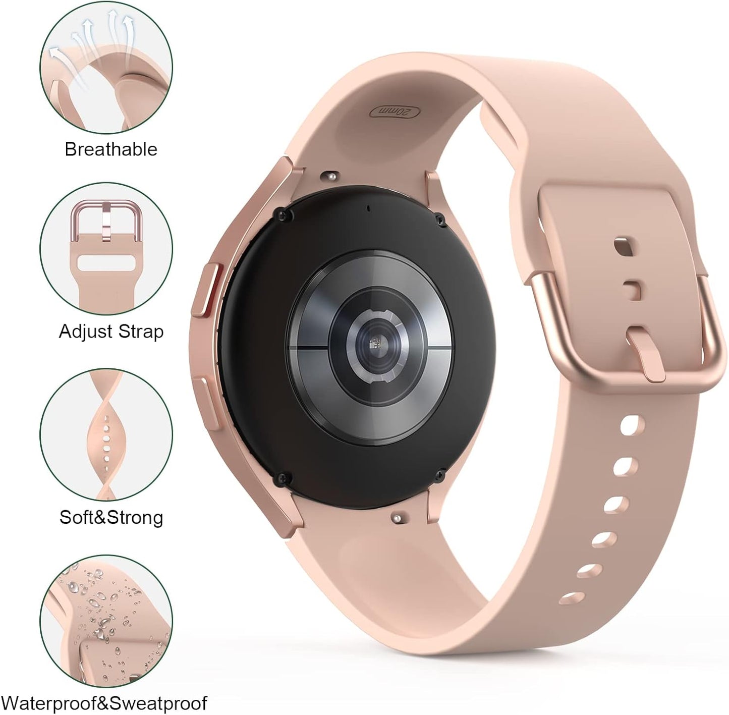Multi colour Galaxy Watch sport strap set for men and women