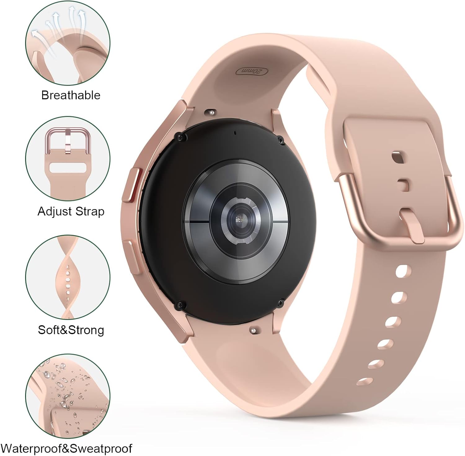Multi colour Galaxy Watch sport strap set for men and women