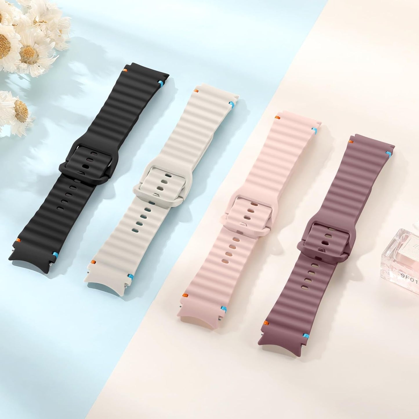 No-gap wave design Galaxy Watch replacement band set