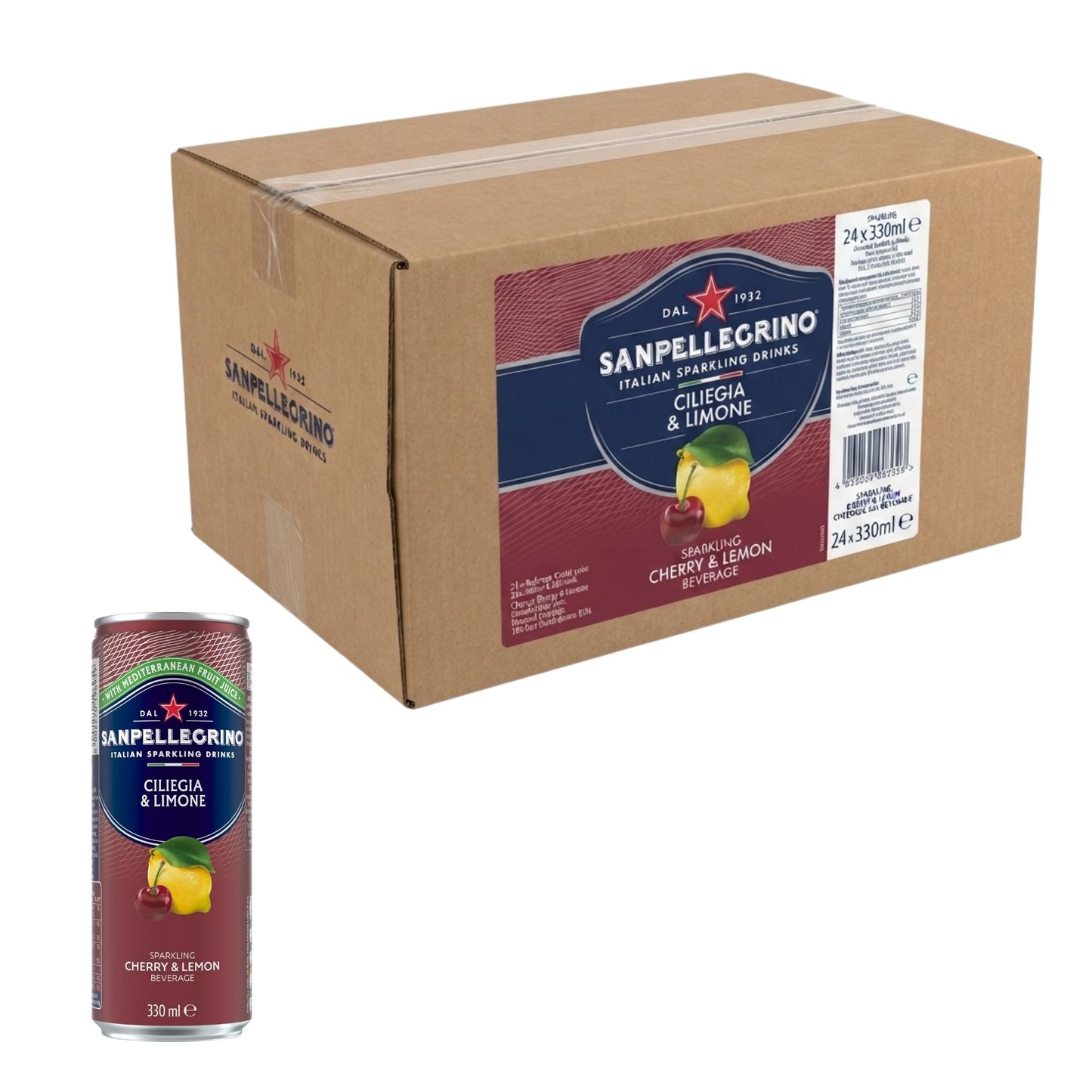San Pellegrino Cherry & Lemon Sparkling Drink 24 x 330ml