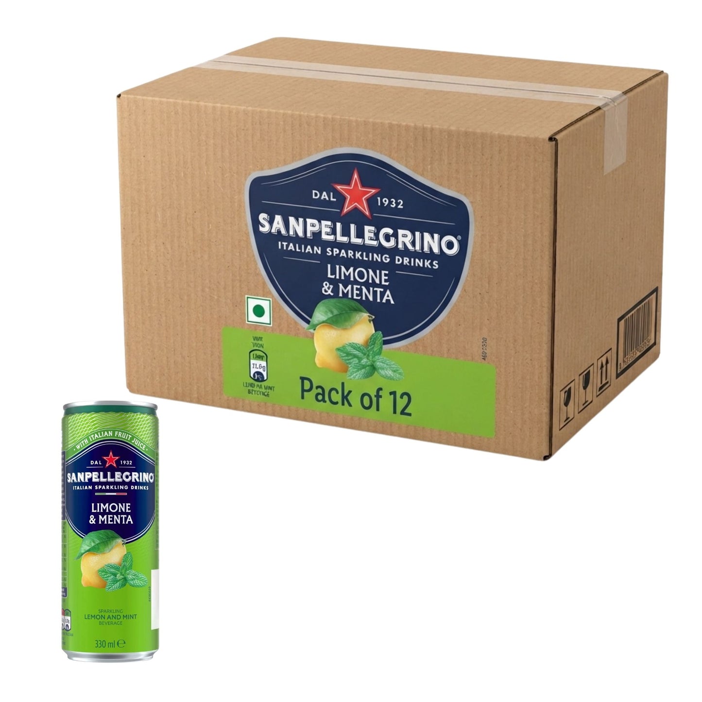 San Pellegrino Lemon & Mint Sparkling Drink 330ml