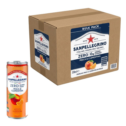 Sparkling peach drink with Italian fruit juice 24 cans