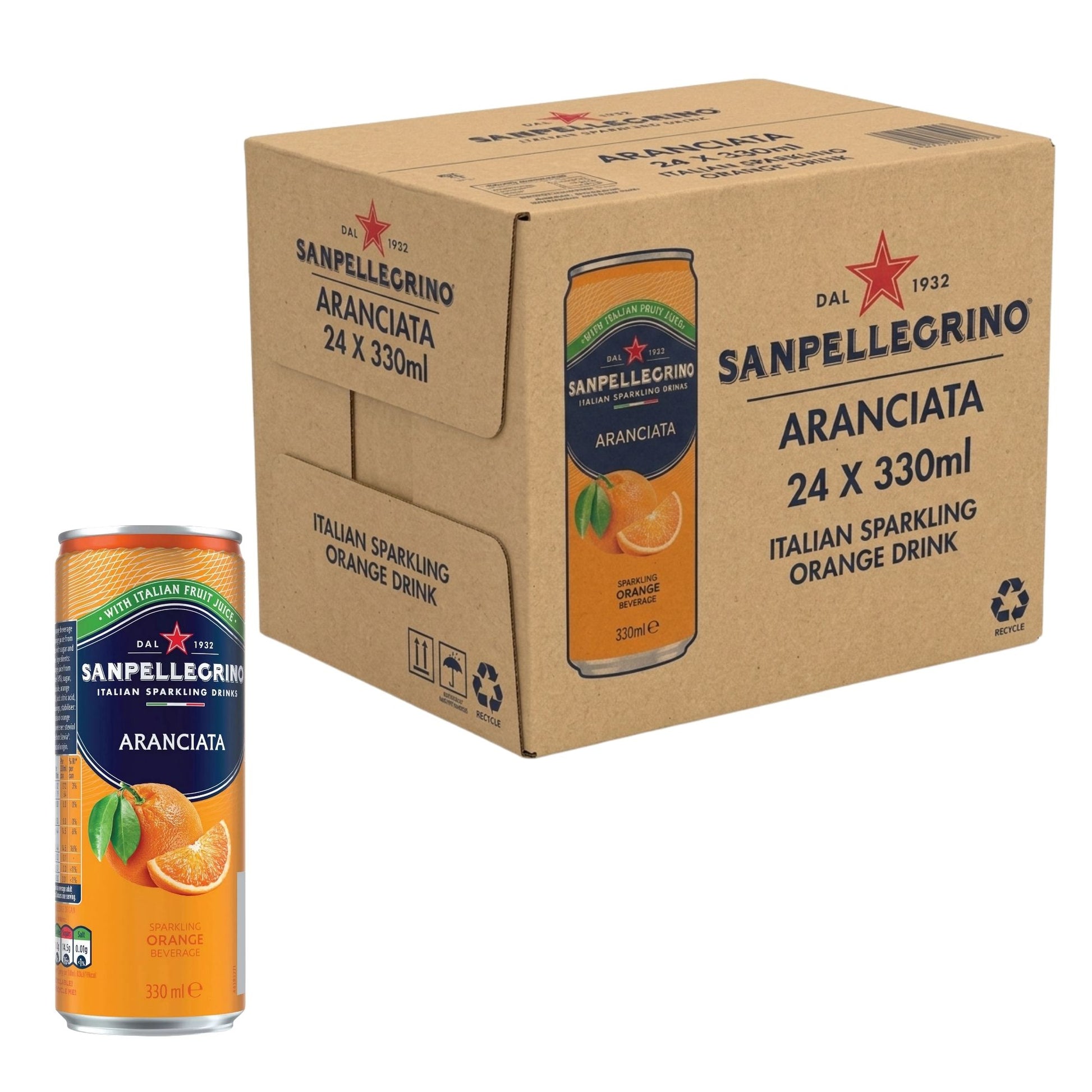 Refreshing citrus beverage with orange flavour