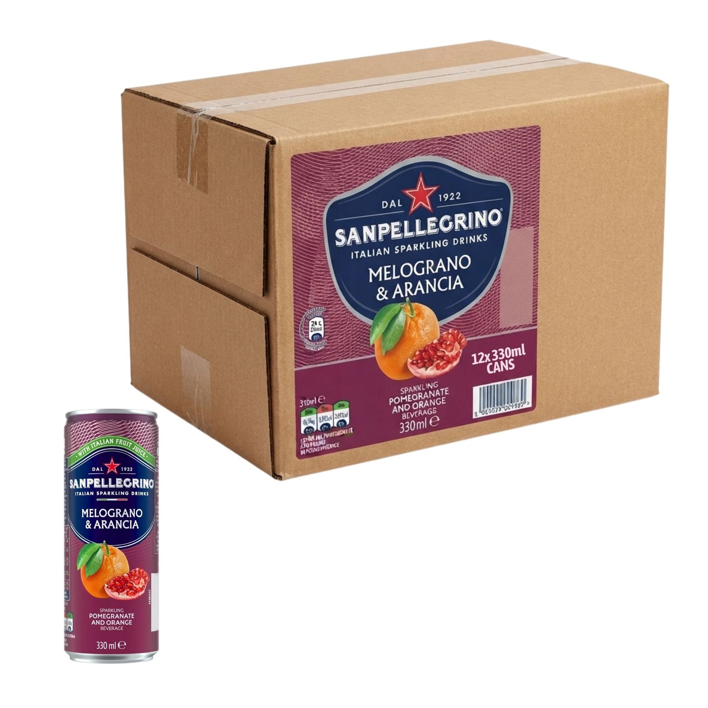 San Pellegrino Pomegranate & Orange Sparkling Drink 330ml