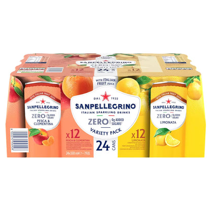 San Pellegrino Zero Lemon & Peach 330ml x 24 cans
