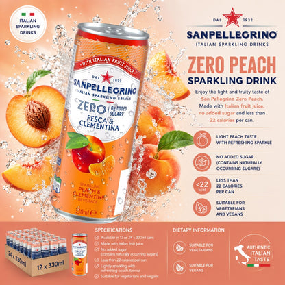 San Pellegrino Zero peach soft drink